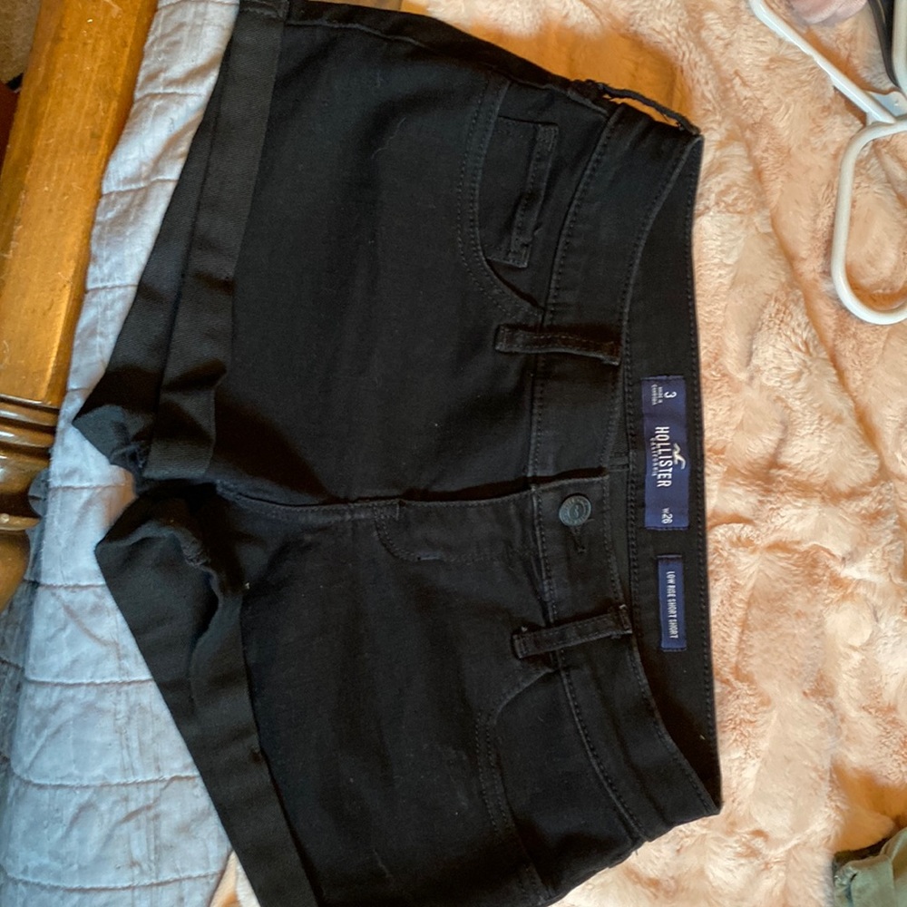 Black Hollister jean shorts